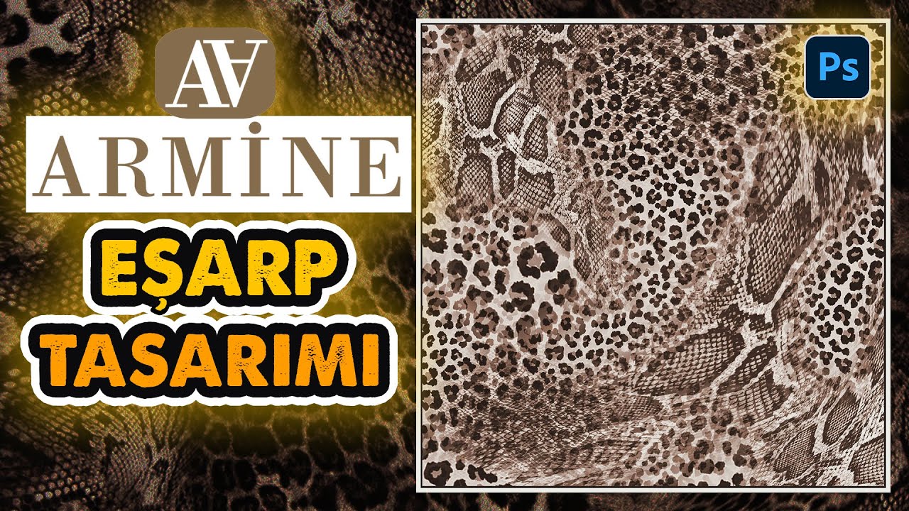 ARMİNE EŞARP TASARIMI | How to draw Armine scarf  design!  #armine #leopardprint #snakeprint #scarf