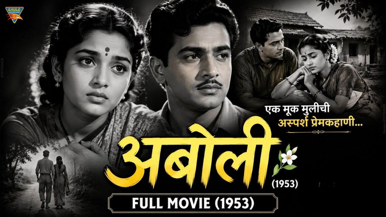 Aboli (1953) Full Movie | अबोली | Shakuntala, Vivek, Shalini, Raja Nene | Classic Marathi Film
