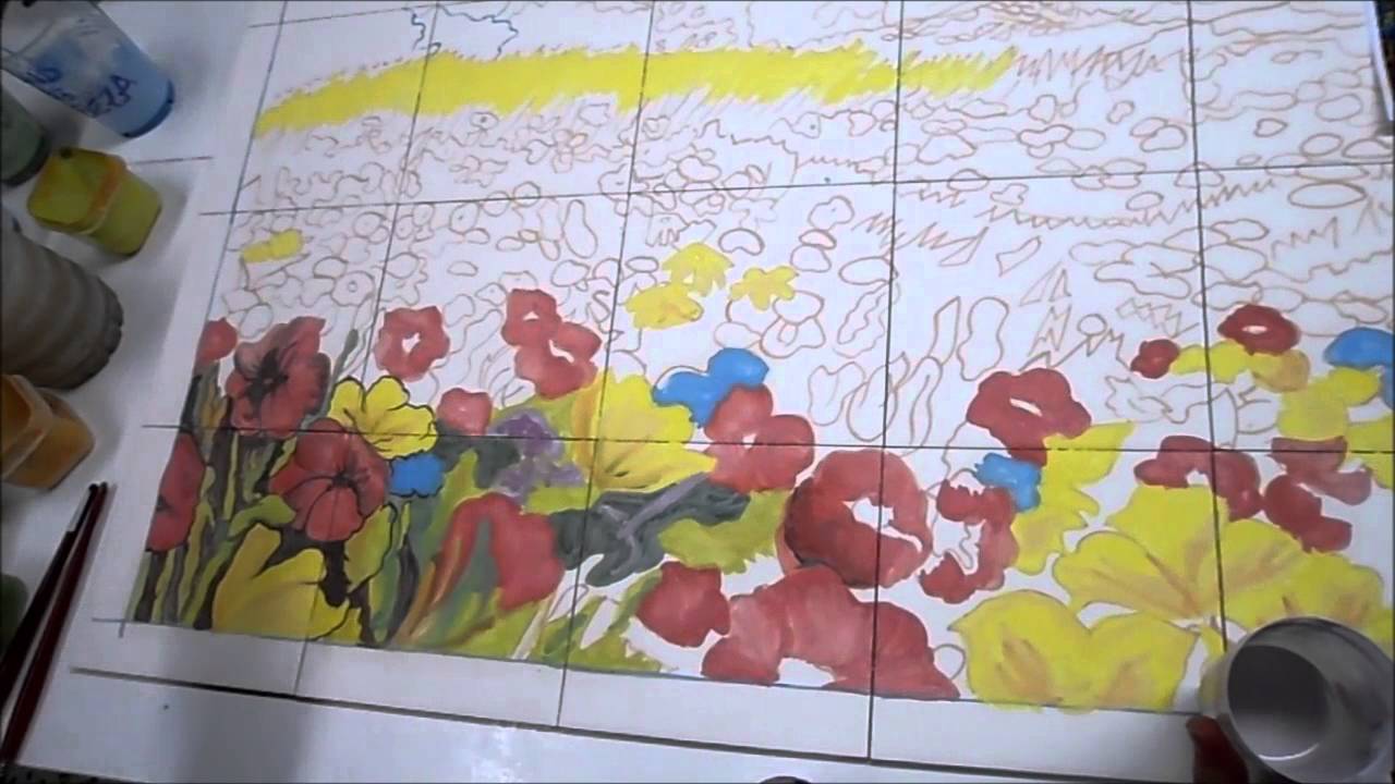 Pincelando mural de cerámica
