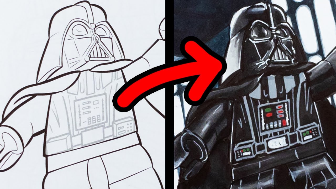 Раскраска LEGO Star Wars «Художник против детей»