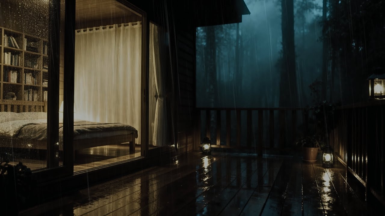 Pure Endless Rain at a Forest Cabin {No Music} 🌧️ Sleep & Relaxation Sounds