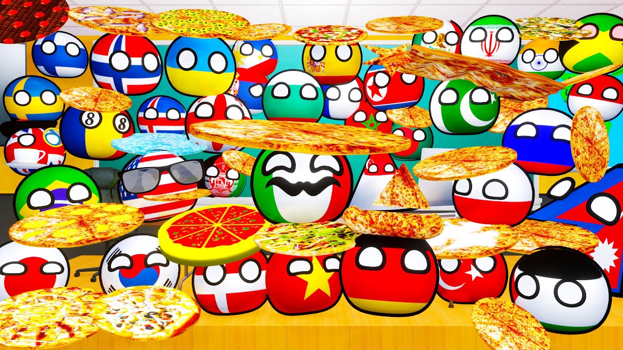Countryballs School: Making Pizza Compilation