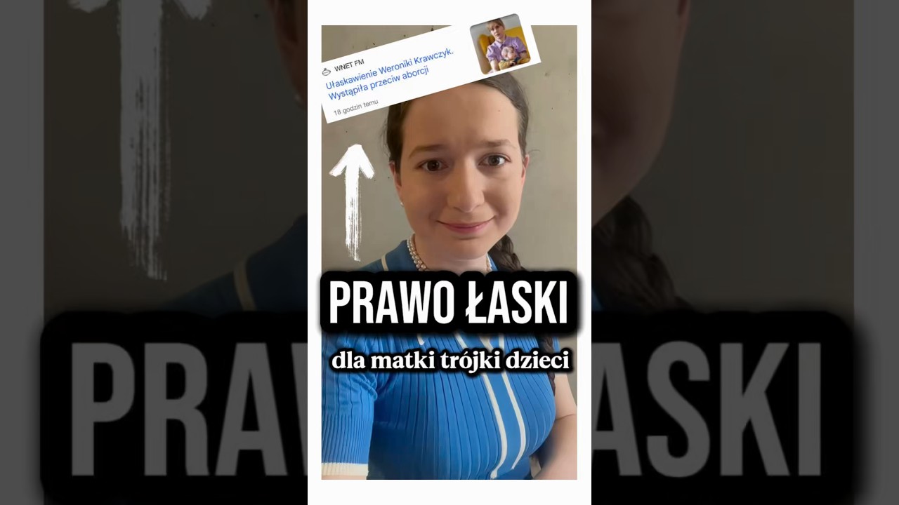 💪🏻 Prezydent Karol Nawrocki po stronie prawdy! Prawo łaski dla Pani Weroniki! 👉🏻 Weronika