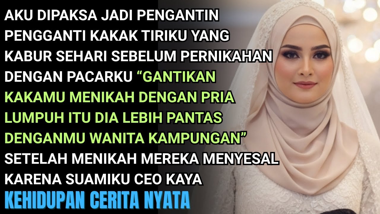 AKU JADI PENGANTIN PENGGANTI DG PRIA LUMPUH KARNA KAKAK TIRIKU KABUR DG PACARKU-TERNYATA SUAMIKU CEO