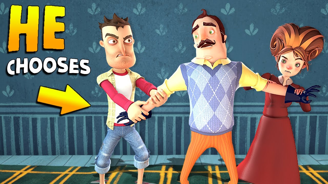 FORCING THE NEIGHBOR TO CHOOSE!!! | Hello Neighbor Gameplay (Mods)