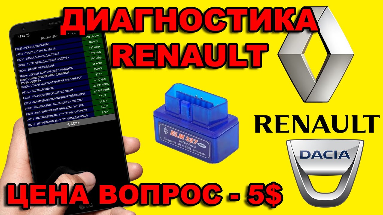 Диагностика Renault(Рено)/Dacia доступная каждому.  Самый дешевый способ диагностики  своими руками