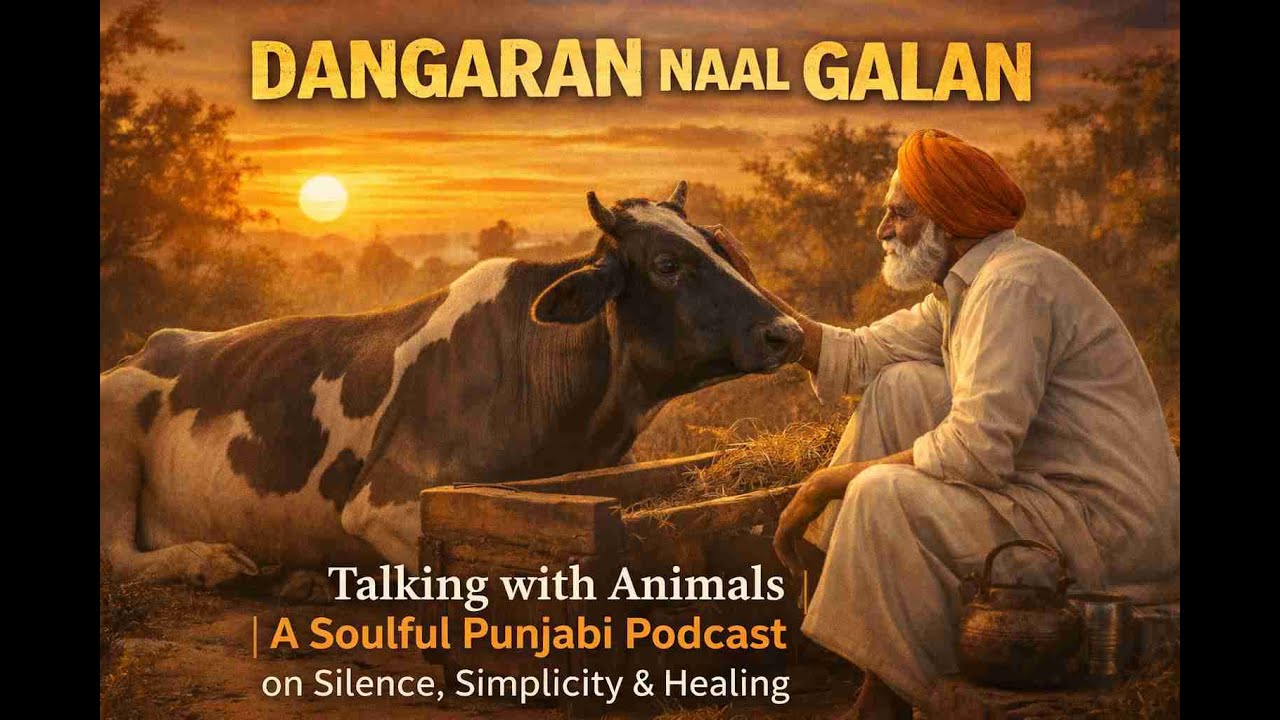 ਡੰਗਰਾਂ ਨਾਲ ਗੱਲਾਂ,Talking with Animals | A Soulful Punjabi Podcast on Silence, Simplicity & Healing