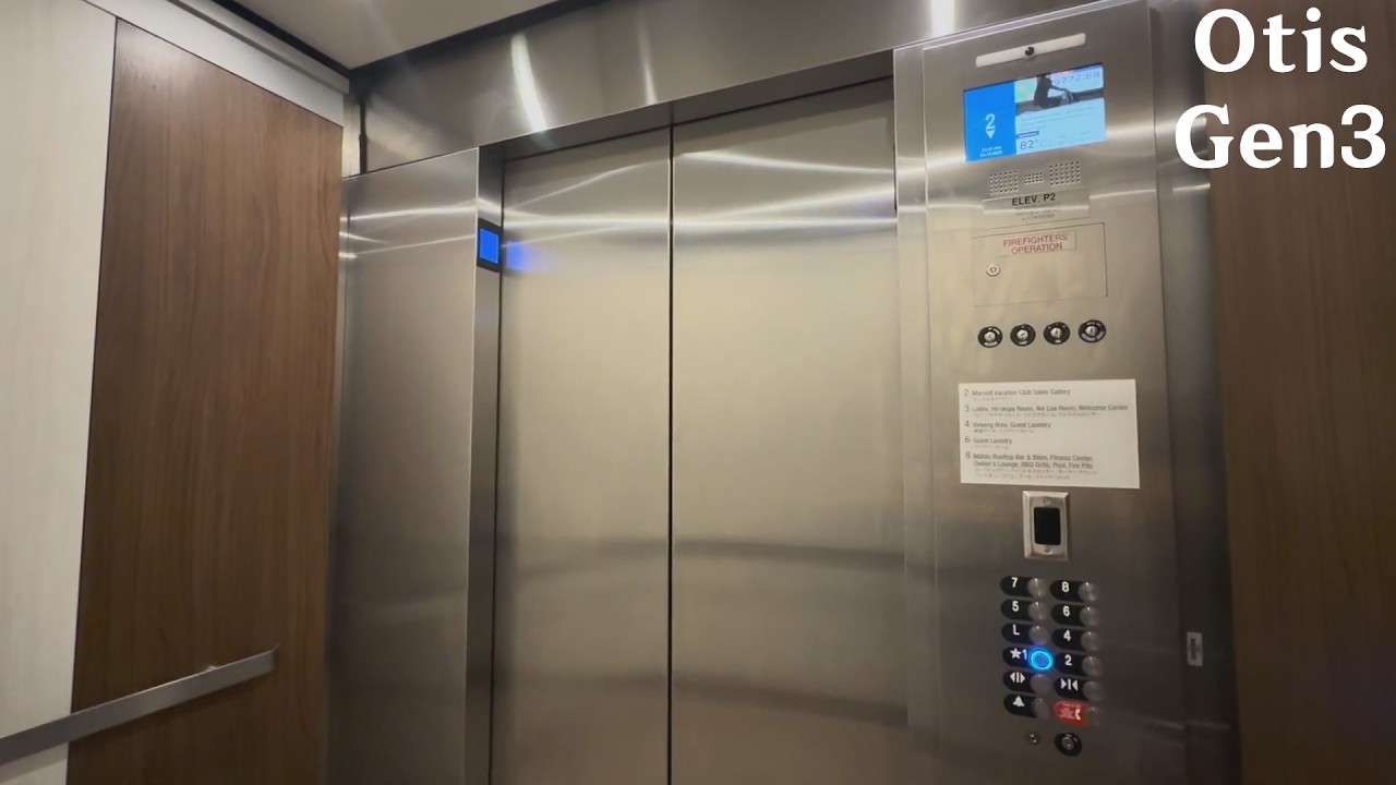 SLOW Otis Gen3 Traction Elevators at Marriott Vacation Club, Waikiki - Honolulu HI