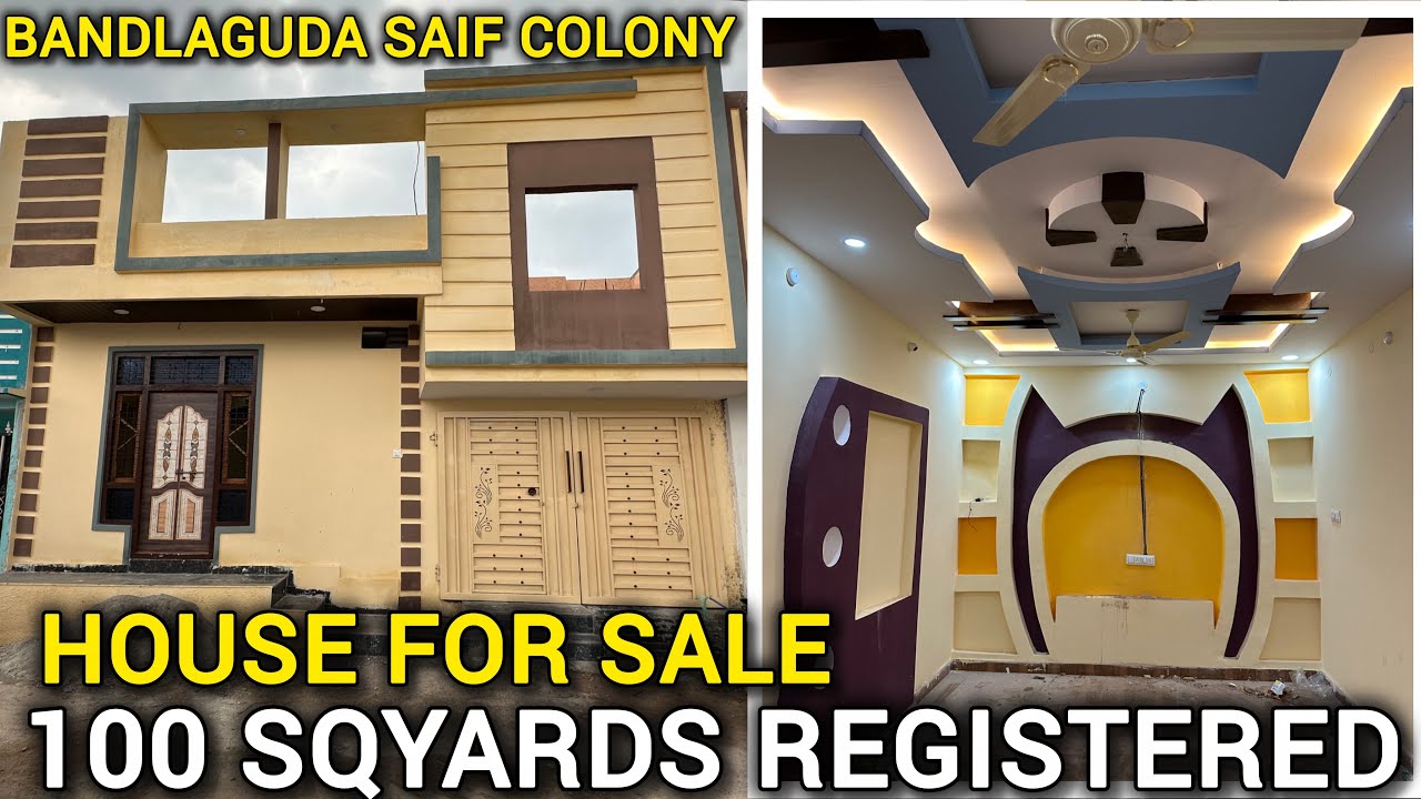 100 SQYARDS NEW CONSTRUCTION HOUSE FOR SALE BANDLAGUDA SAIF COLONY 