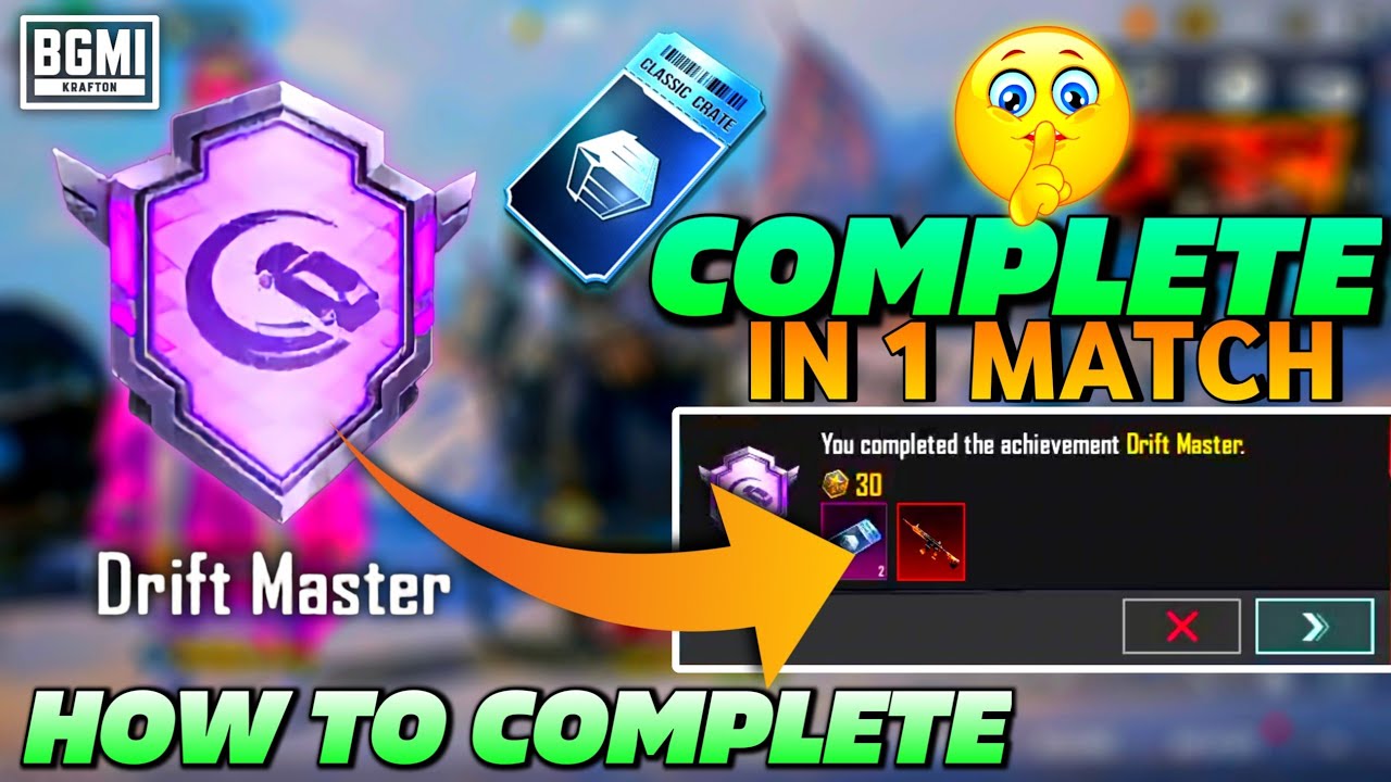 How To Complete Drift Master Achievement in BGMI | Drift Master Achievement Kaise Complete Karen
