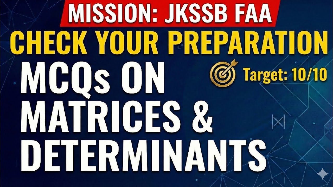 Тестовые задания по математике для FAA по теме «Матрицы и определители» || #jkssbfaa #faamaths #j...