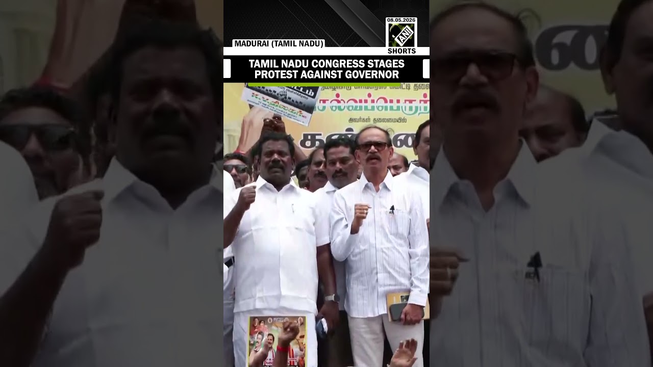 Tamil Nadu Congress holds protest against Governor for not inviting TVK Chief Vijay to form Govt