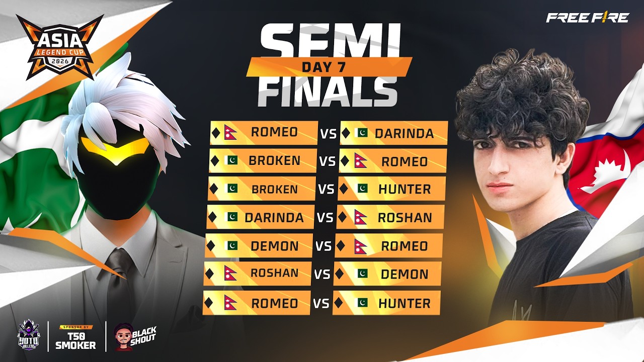 PAKISTAN 🇵🇰VS NEPAL 🇳🇵 1VS1 ASIA LEGEND CUP 🏆SEMIFINAL 1VS1 🇮🇳🇵🇰🇳🇵🇧🇩⚔️🔥 | LEAGUE MATCHES DAY 8