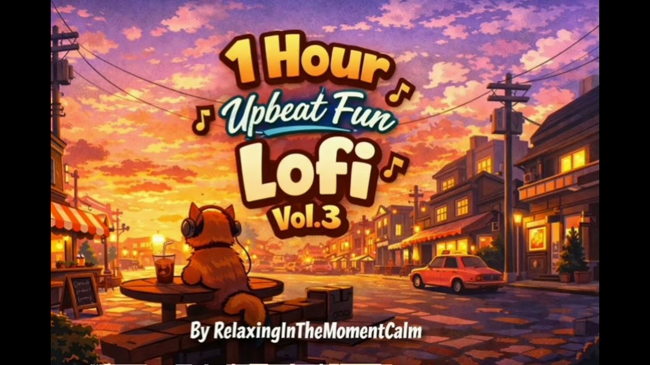 1 Hour Upbeat Fun Lofi ~ Relax ~ Calming ~ Background Music