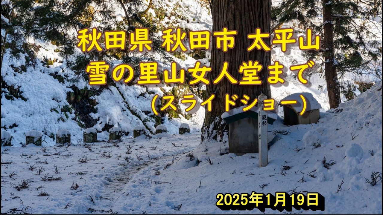 20250119 秋田市太平山 女人堂まで - スライドショー
