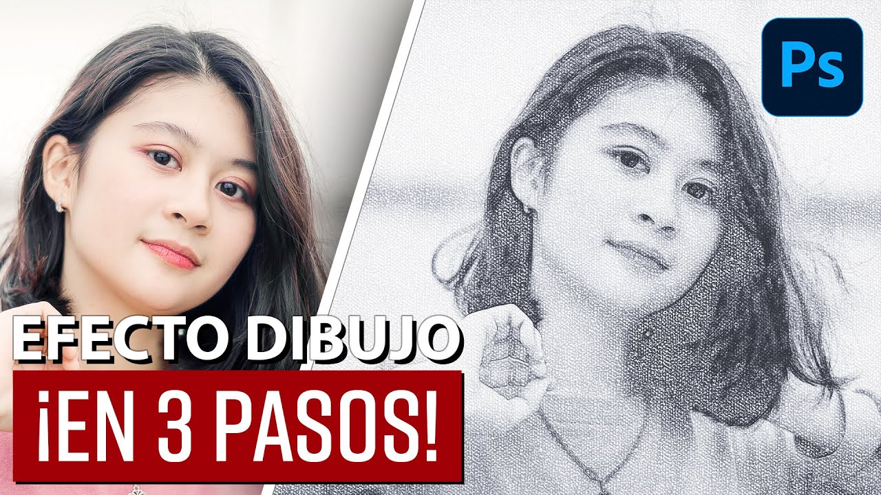 Tutorial Photoshop | Efecto dibujo en 3 pasos ¡MUY FÁCIL!