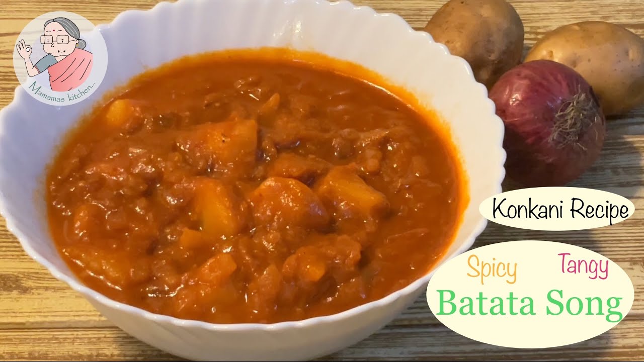 Batata Song | Batate Saung | Spicy Tangy Onion Potato Curry | Konkani Potato Saung Song Soung |