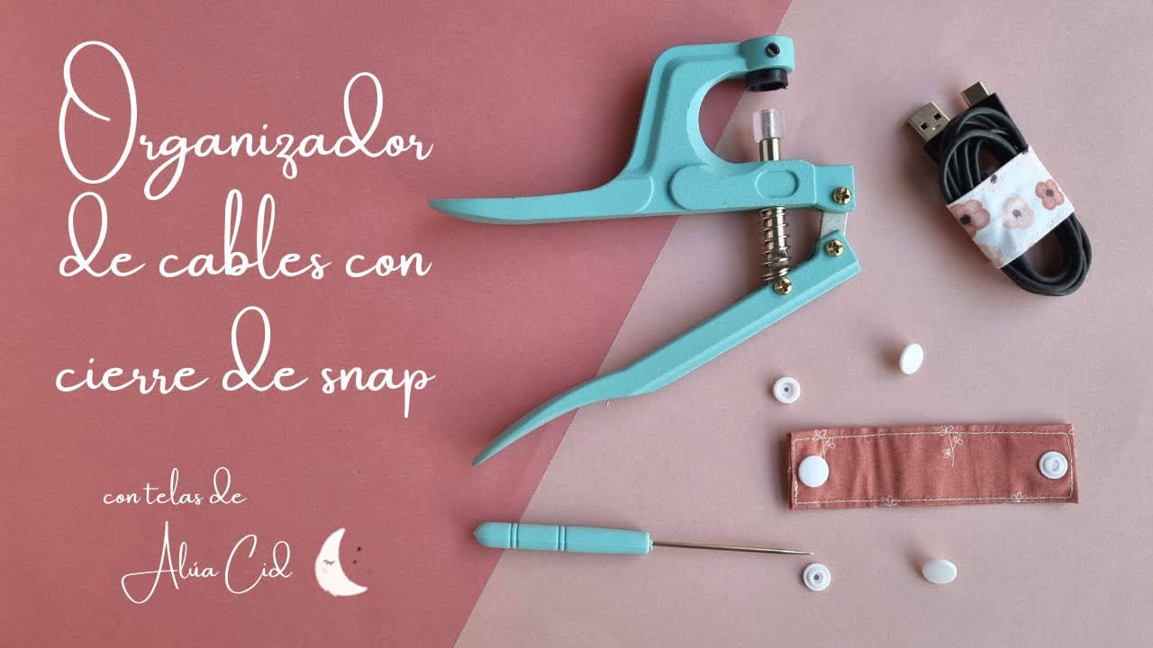 Como colocar snaps de plástico y hacer un organizador de cables