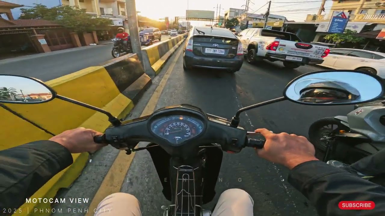 Episode 428: Evening riding tour in Phnom Penh City, Cambodia 🇰🇭 4K/30fps