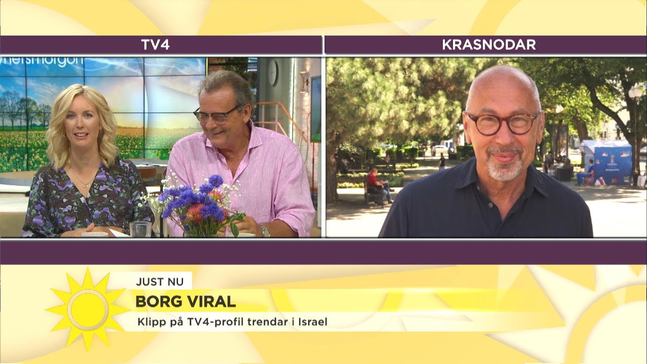 Stefan Borg har blivit viral i Israel ”Nu sprids klippet på spanska dessutom..” - Nyhetsmorgon (TV4)