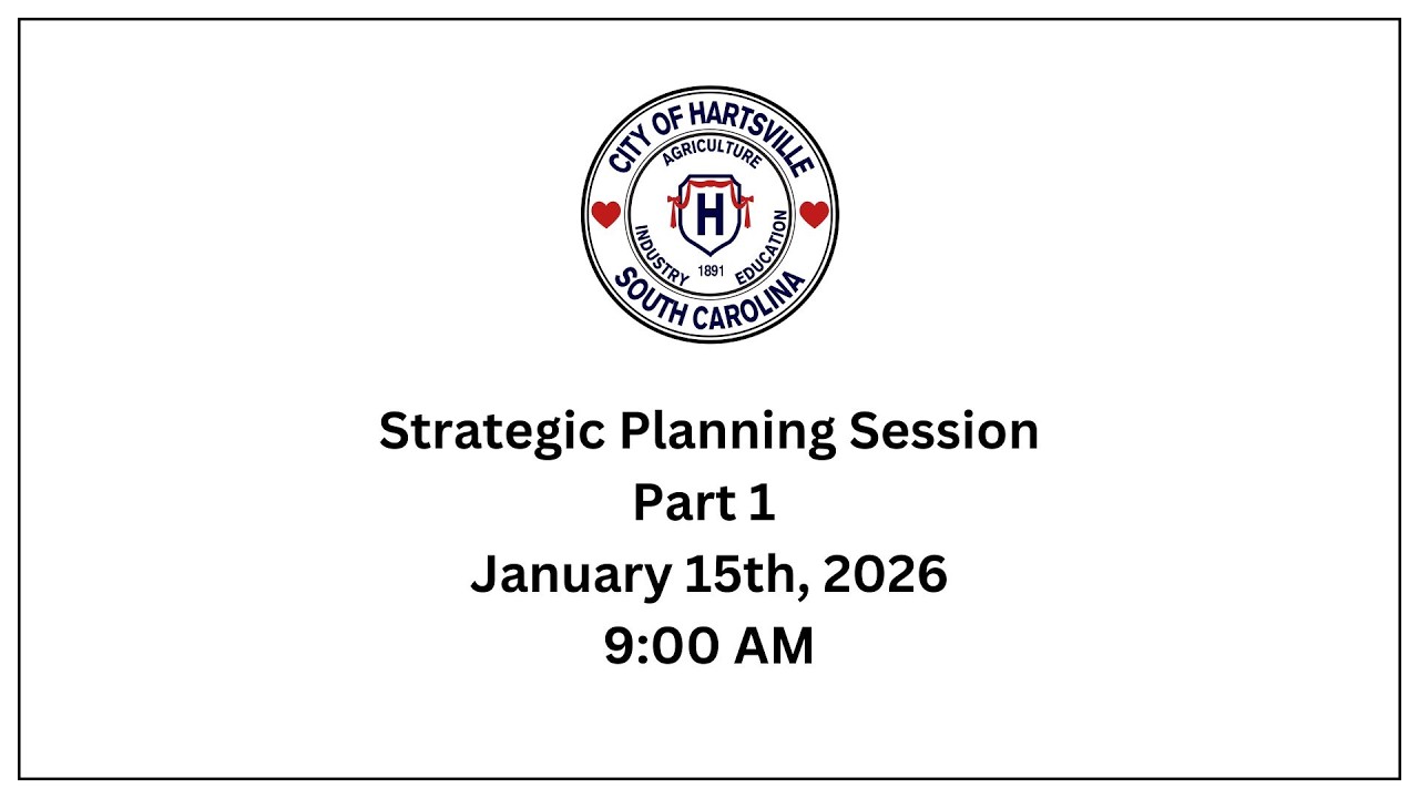 City of Hartsville Strategic Planning Session 1.15.26