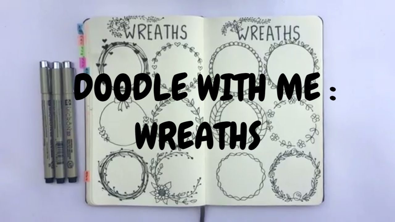 Doodle with me : Wreaths / Bullet Journal Elements