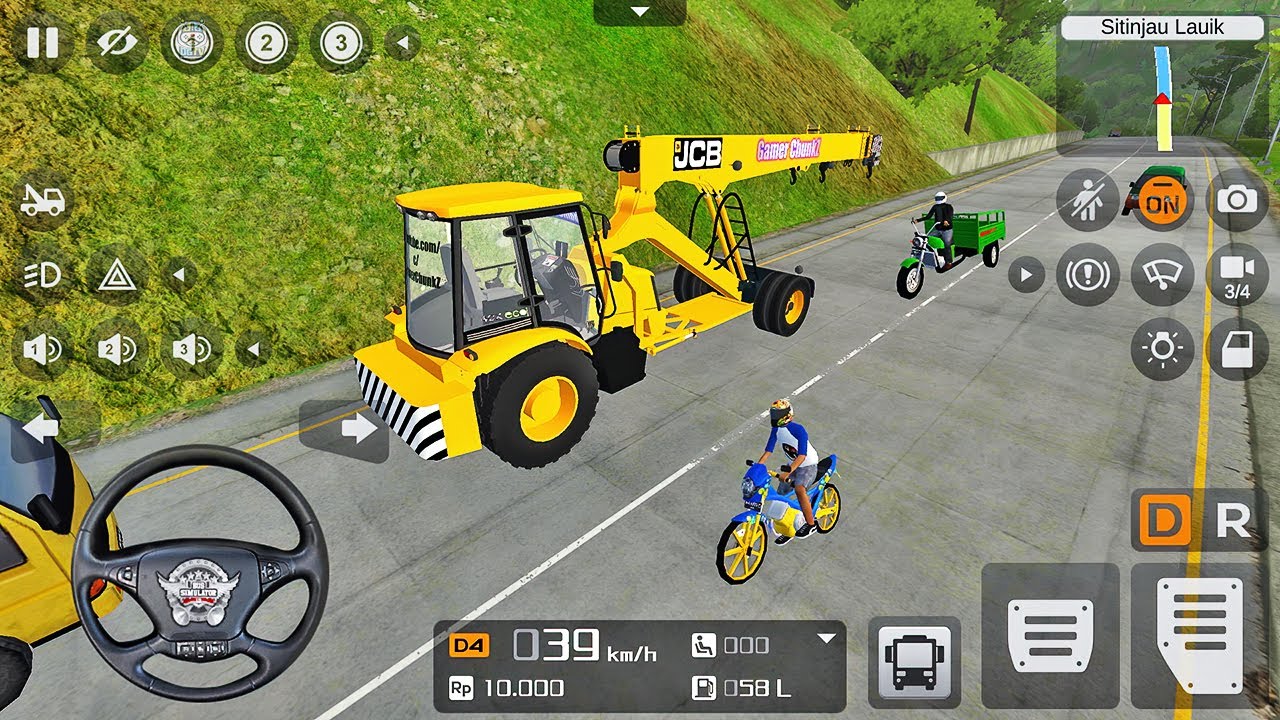 JCB Liftall Crane Driving - Bus Simulator Indonesia - Android Gameplay