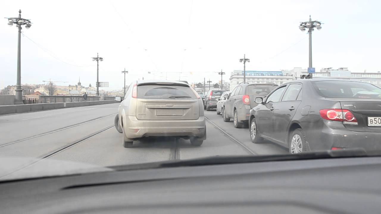 Ford Focus II Т809ОЕ47 КоАП 12.14.2 разворот на мосту