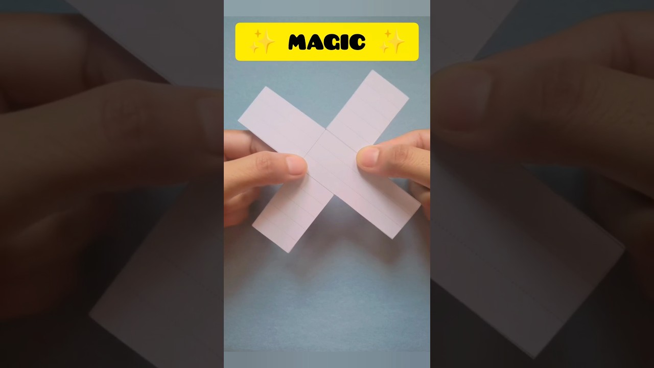 Paper Cutting Magic Trick ✨🪄 #diy #fun #craft #ideas #shorts #youtubeshorts #viral #trending