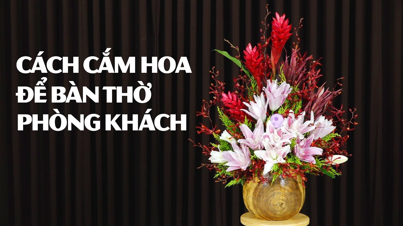 Cách cắm HOA LY dạng tam giác - ĐỂ BÀN THỜ HOẶC ĐỂ PHÒNG KHÁCH ĐỀU ĐẸP