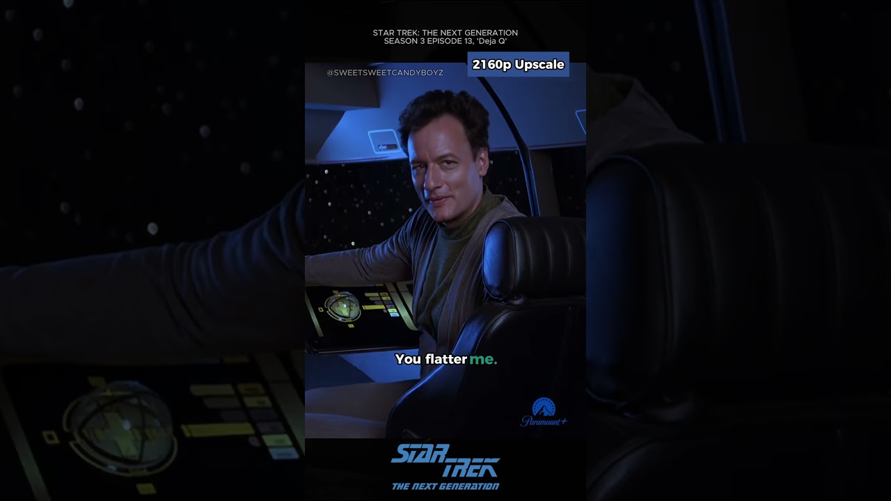 [4K] Q becomes human, A Selfless Act | Star Trek: TNG S03E13 'Deja Q' #shorts #startrek #clips