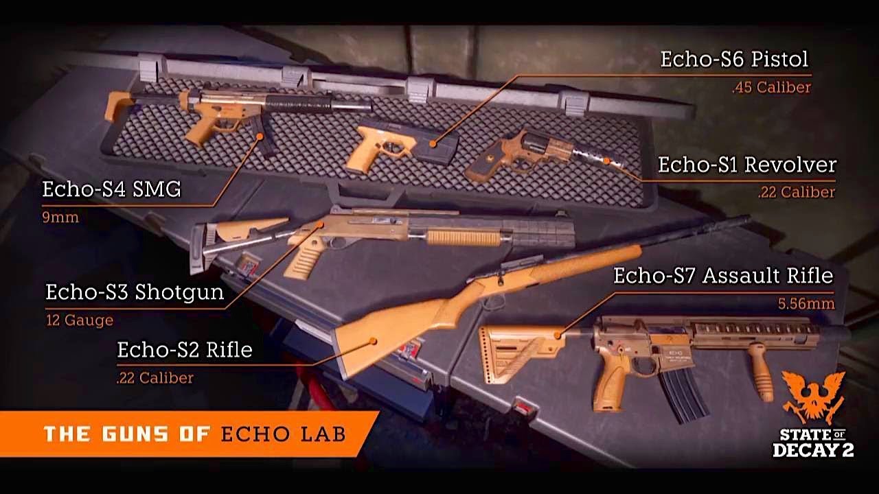 11 NEW Weapons!! State of Decay 2 - ECHO Weapons, Masterwork Assault Rifle & More! Trumbull PACK