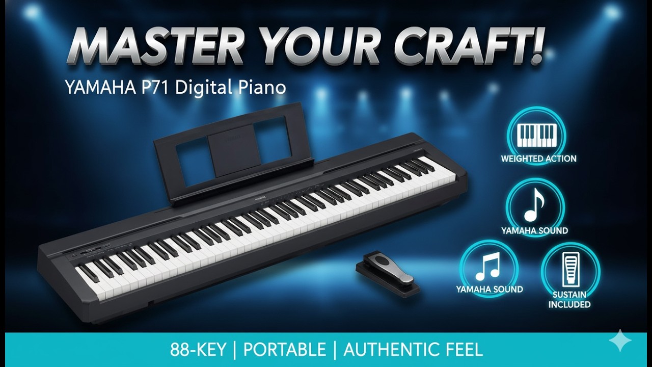 Yamaha P71 88-Key Digital Piano Review – Best Beginner Piano?