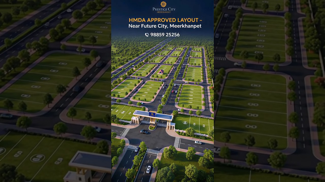 Prestige City Meerkhanpet: HMDA Plots & Villas | Srisailam Highway