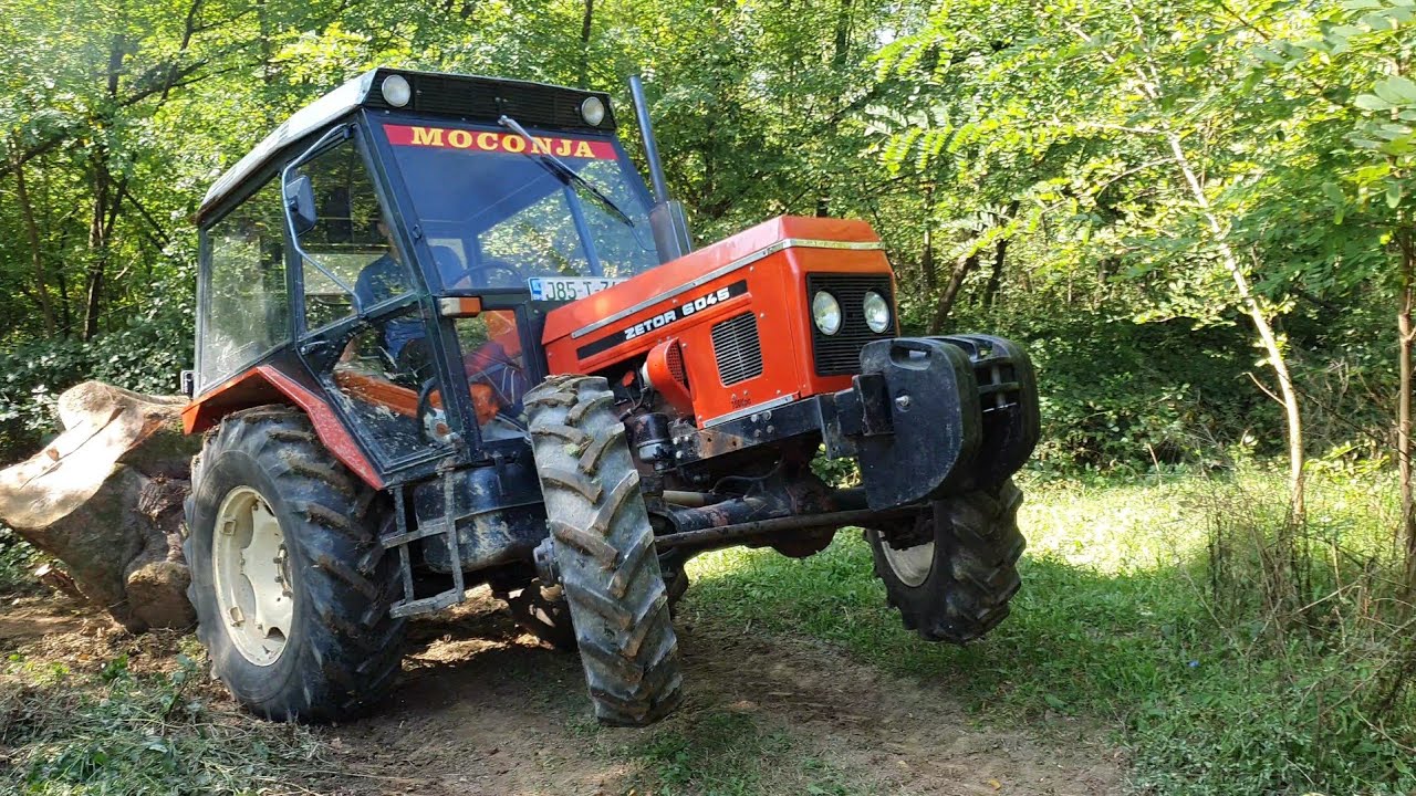 Zetor 6045 i vitlo Gvozden - Borba sa bukovim pridankom