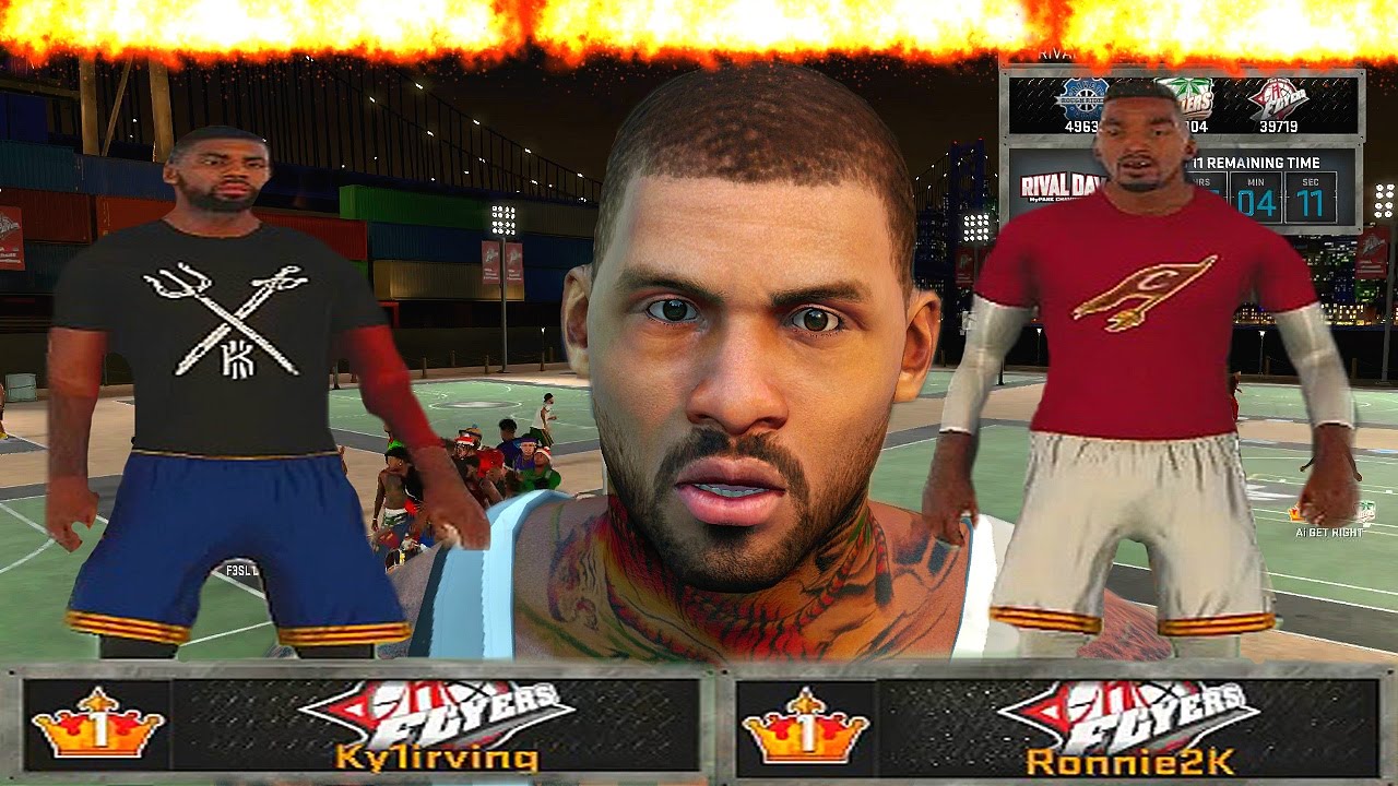 I BEAT KYRIE IRVING AND JR SMITH NBA 2K16 MY PARK