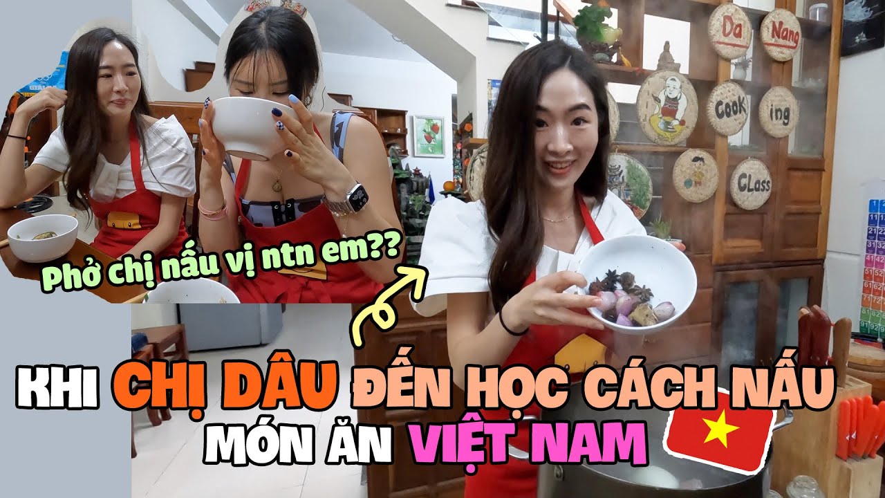 🇻🇳Reaction của chị dâu khi đến học cách nấu món ăn Việt Nam👩🏻‍🍳