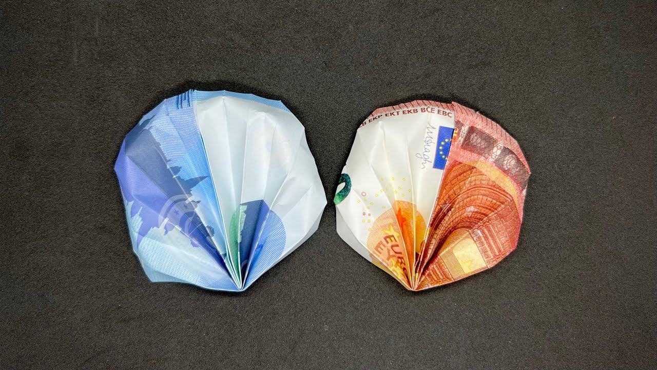 Geldscheine falten für Geldgeschenke 🐚 Muschel 🌊 einfach Geld falten zum Geburtstag & Hochzeit