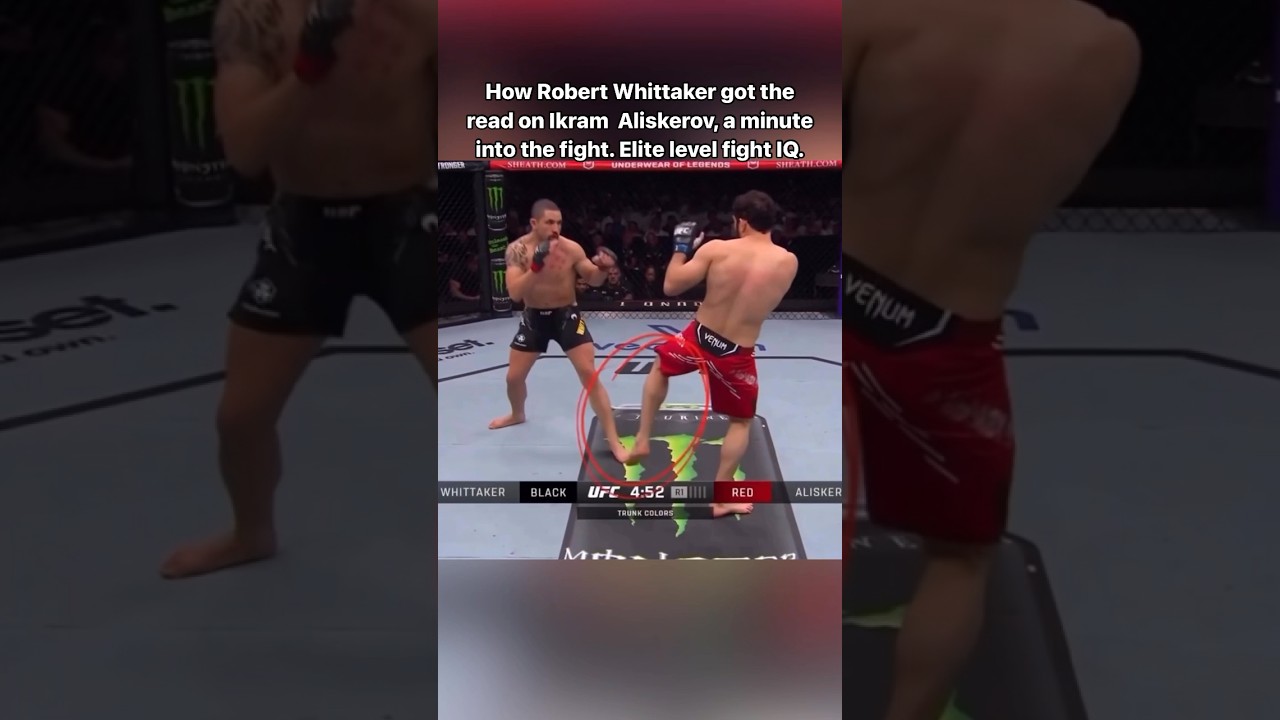 How Robert Whittaker got the read on Ikram Aliskerov, a minute into the fight. Elite level fight IQ.