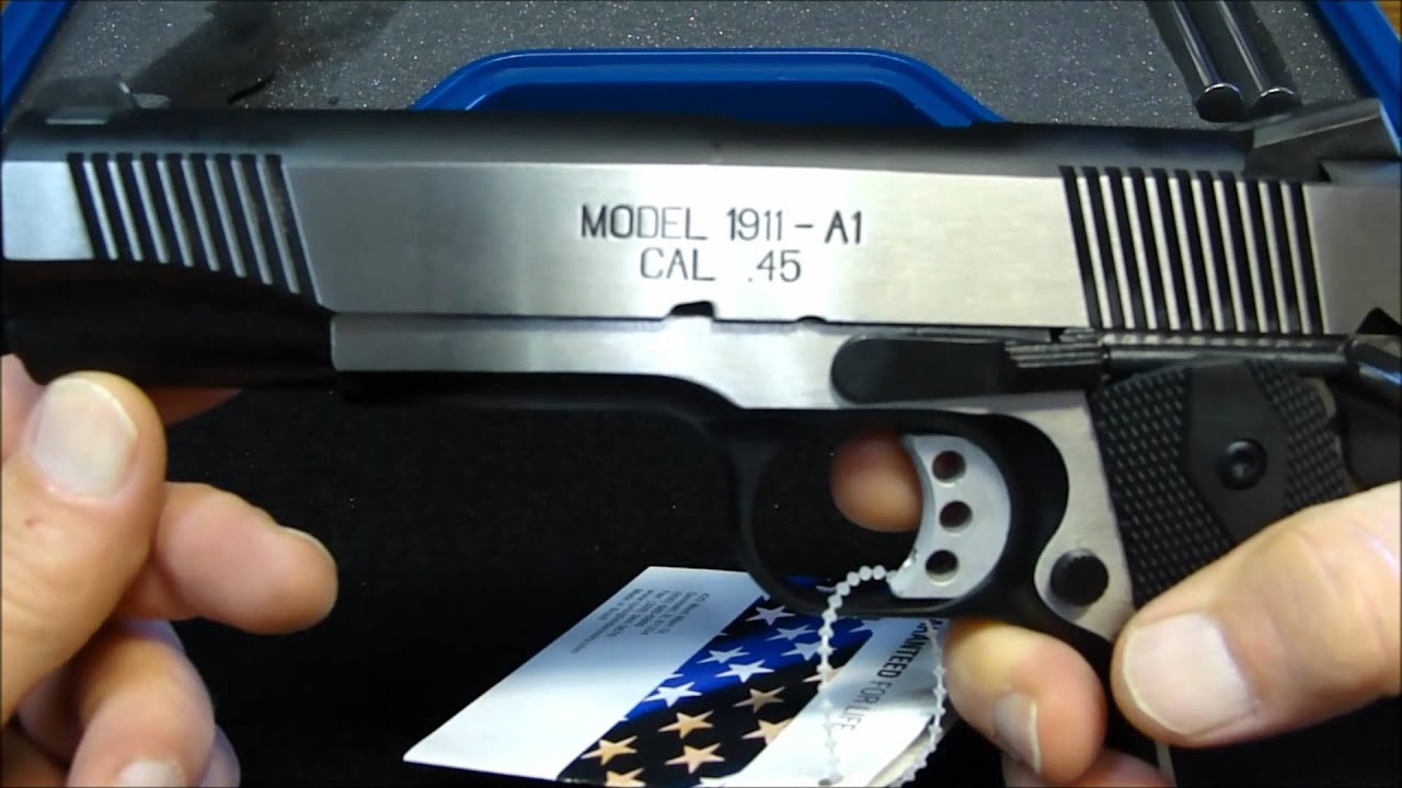 Springfield Armory 1911-A1 Loaded Stainless Steel Combat Unboxing + Shooting Video