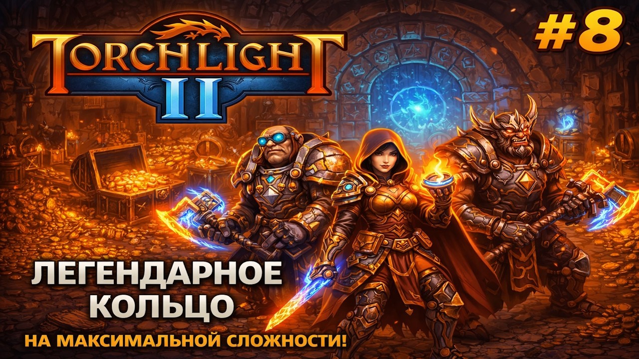 Выпало легендарное кольцо и новая локация | Torchlight 2