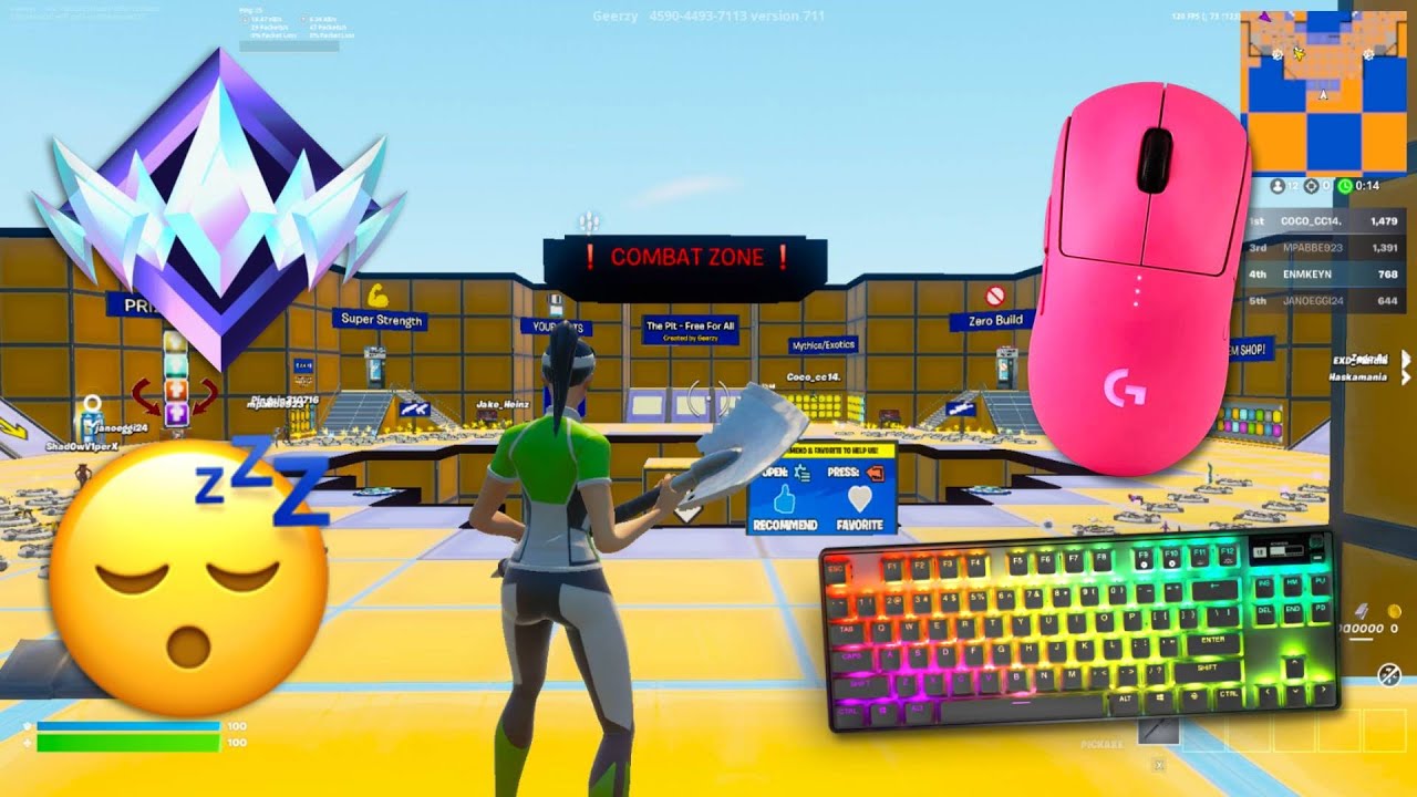 Fortnite The Pit Gameplay👑 Apex Pro TKL Satisfying Keyboard ASMR😴 Best Settings⌨️ Par Patroller Skin