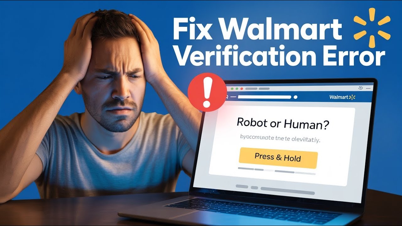 Walmart &ldquo;Press & Hold&rdquo; Button Not Working? (2025 FIX) | Solve Robot or Human Check Glitch Fast