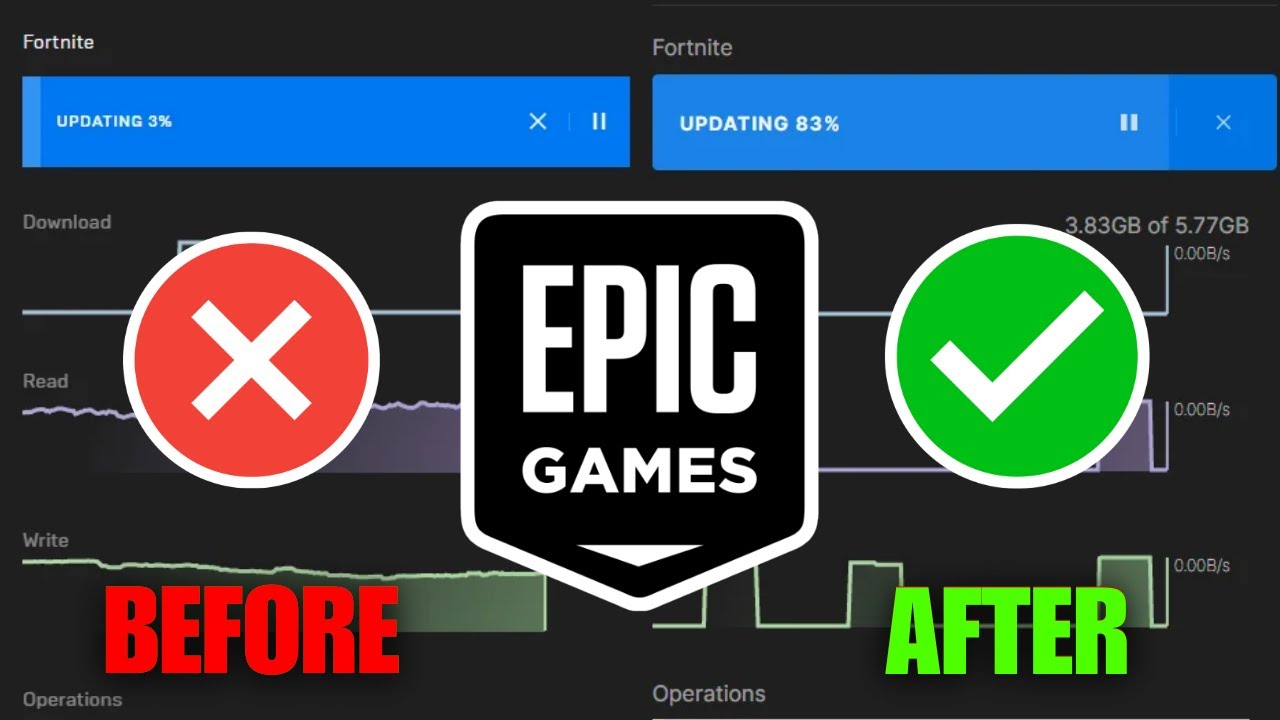 Как исправить медленную скорость обновления и загрузки в Epic Games