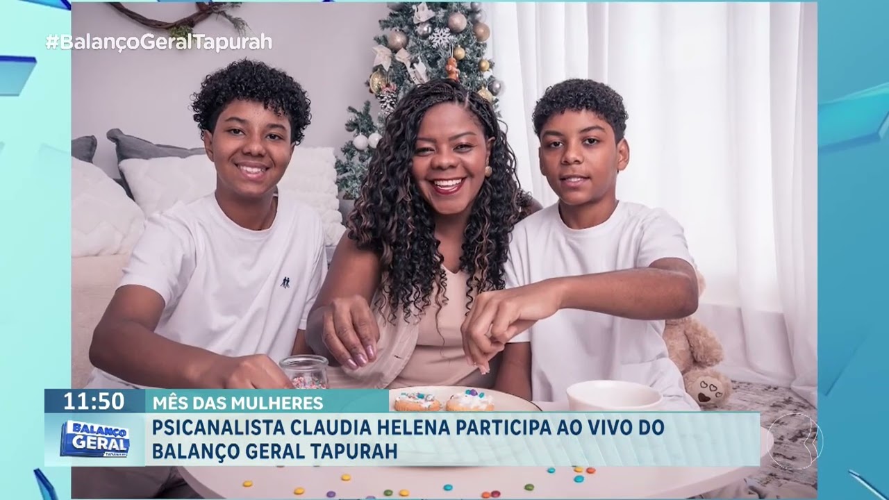 Psicanalista Claudia Helena participa ao vivo do Balanço Geral Tapurah.