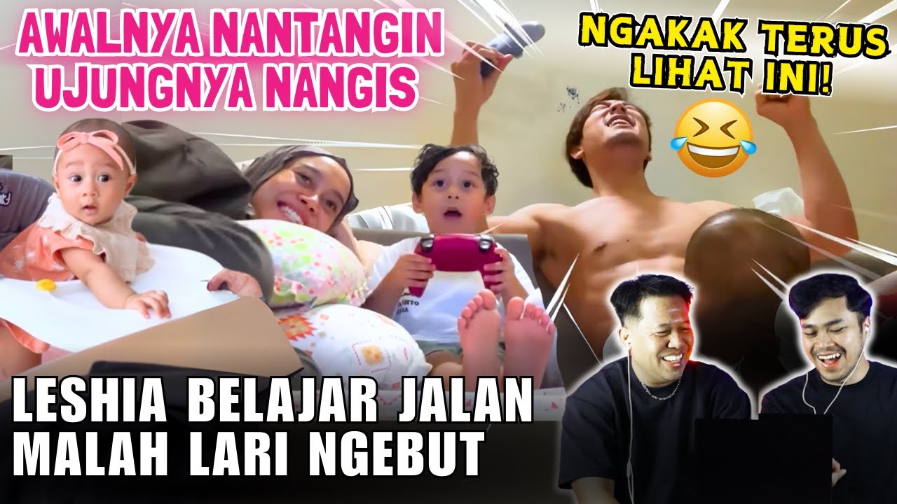 Leshia Ngebut Belajar Jalan! Leslar Ngakak, Abang L Nangis Kalah Main Game