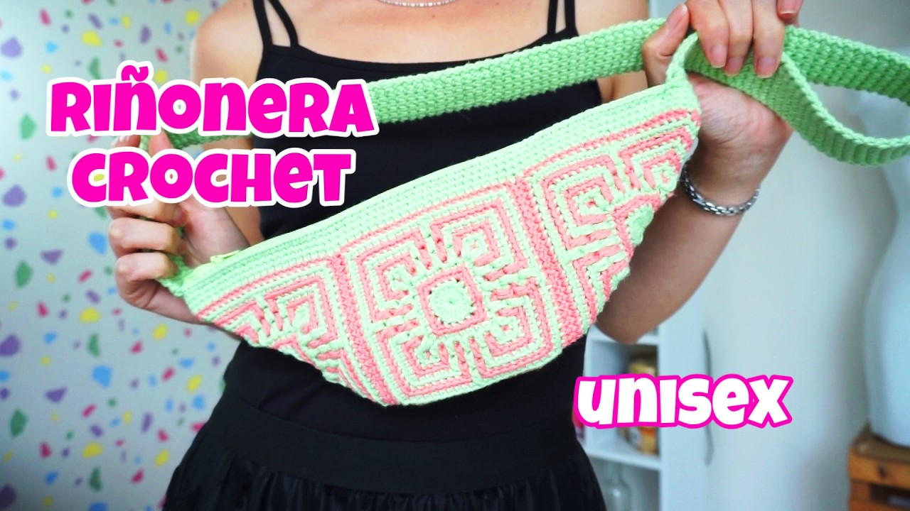 🥰 Riñonera unisex a crochet 🎁 Idea para regalar en navidad - parte 2