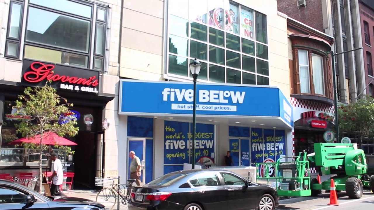 World's Biggest Five Below Grand Opening! 1529 Chestnut St., Philadelphia!