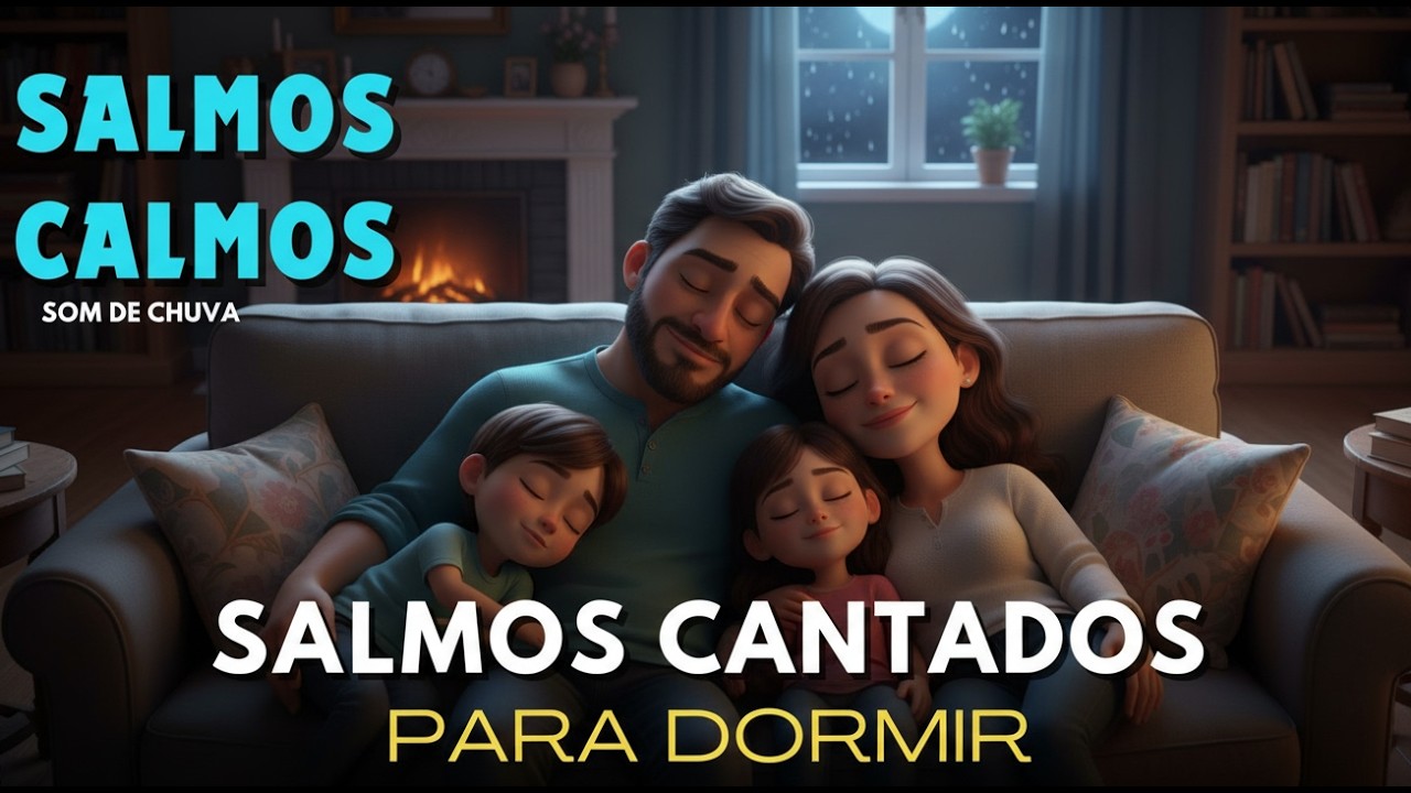 Durma em Paz com Deus 🙏 Salmos Cantados + Som de Chuva para Dormir Profundamente