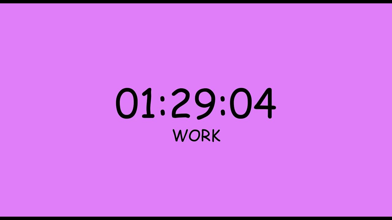 25/5 Pomodoro Silent Countdown for Serious Work - Three Full Rounds